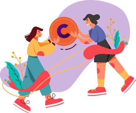 People holding coin